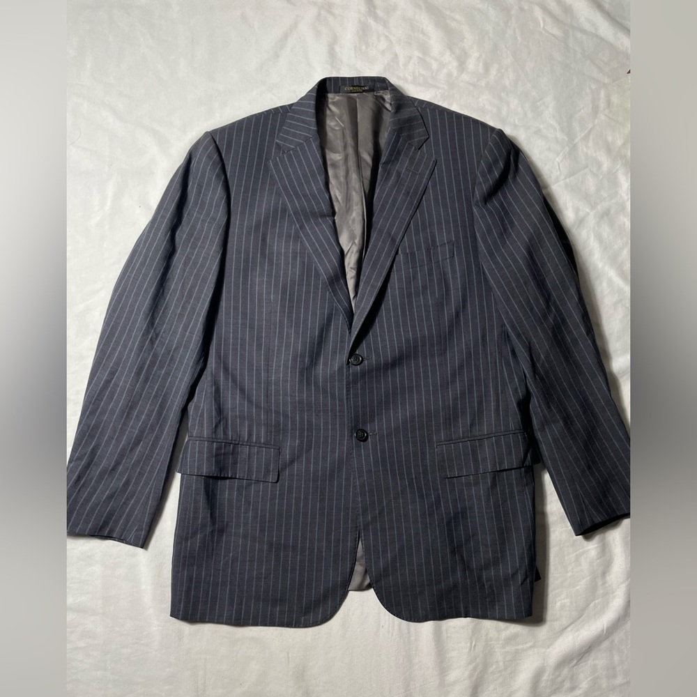Corneliani Made in Italy Gray Pinstripe wool sport blazer jacket men size 44 L
